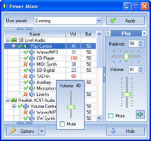 Power Mixer for Vista/7 Screenshot